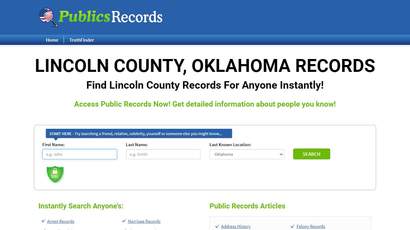 Find Lincoln County, Oklahoma Records!